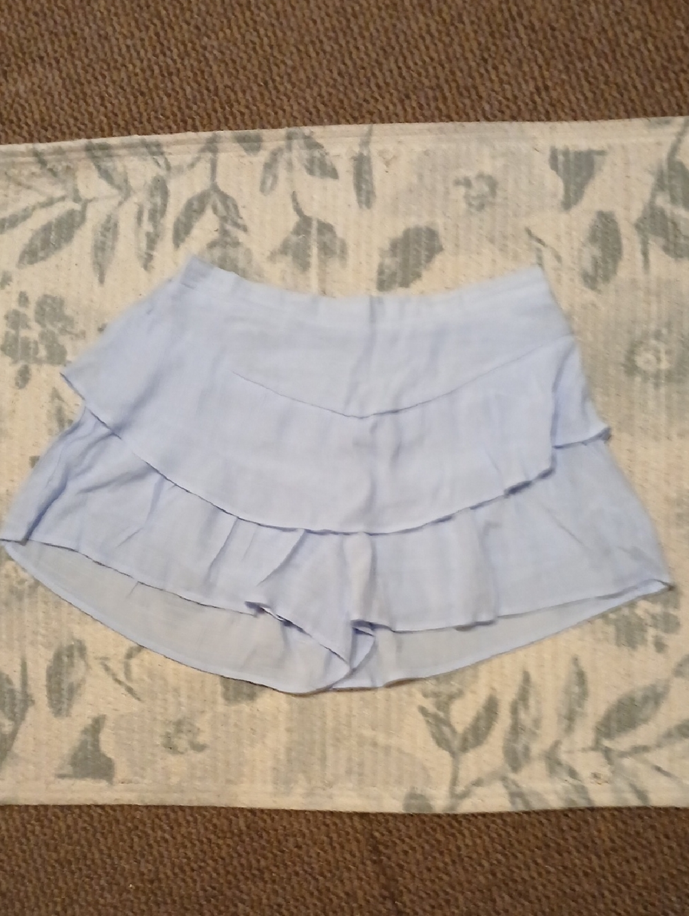 Love Tree Light Blue Ruffle Skort